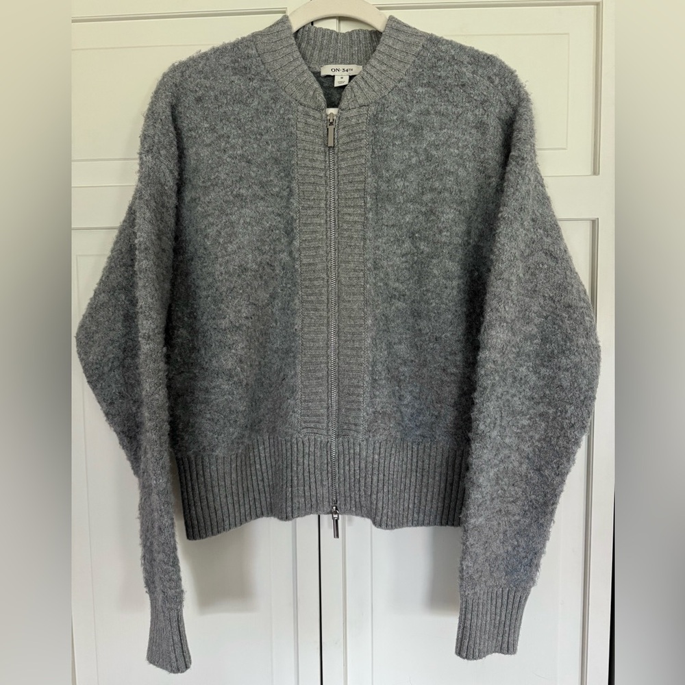 On 34th Size M Boucle Bomber Jacket/Sweater
